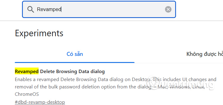 Instructions to enable the new data deletion interface on Chrome Picture 2