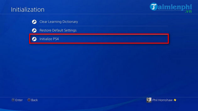 Instructions for factory reset PS4 Picture 3