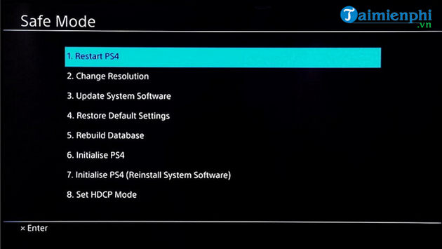Instructions for factory reset PS4 Picture 5