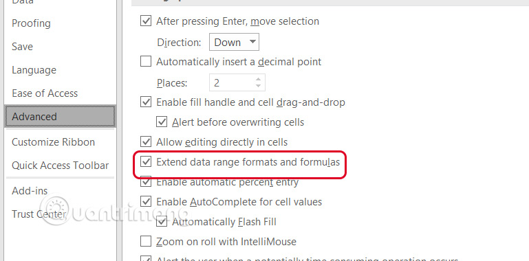 Instructions for formatting % in Excel Picture 6