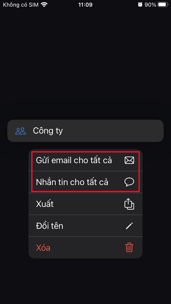 Instructions for grouping contacts on iPhone Picture 10