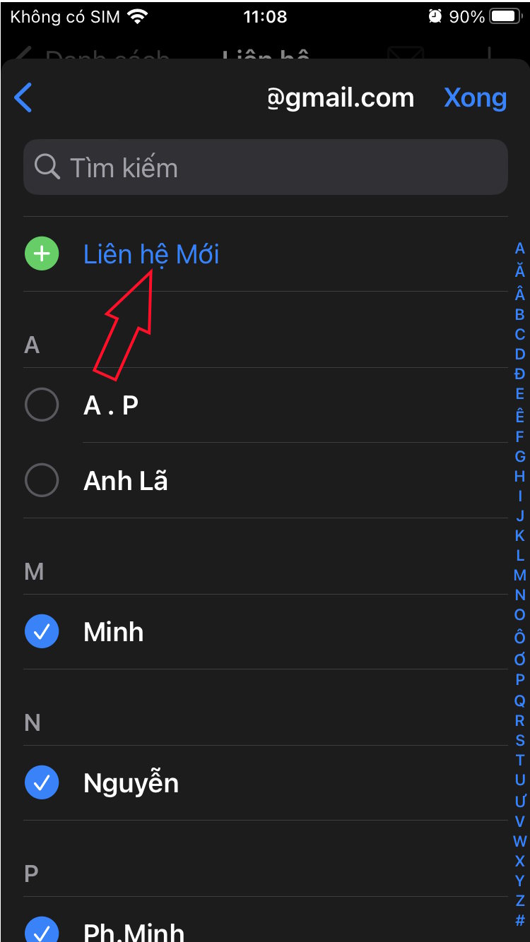 Instructions for grouping contacts on iPhone Picture 7