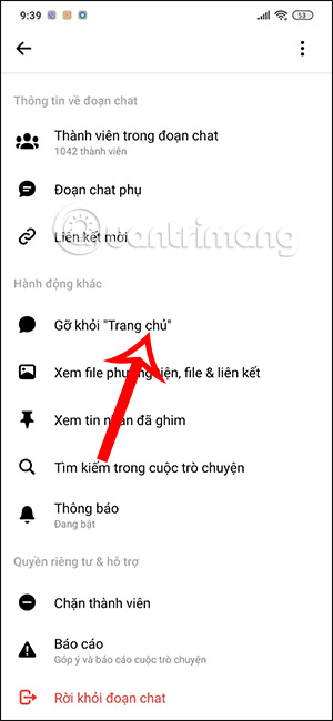 Instructions for hiding community chat on Messenger Picture 8