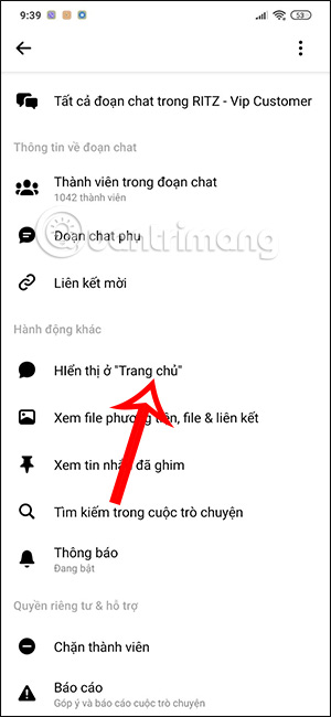 Instructions for hiding community chat on Messenger Picture 9