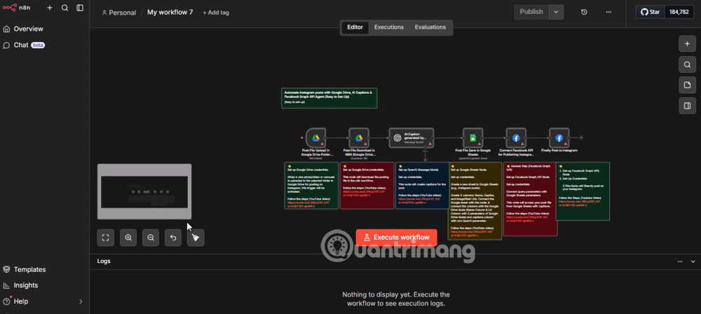 Picture 8 of Instructions on Importing Pre-Made Templates into Workspace on n8n