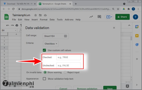 Instructions for inserting checkboxes on Google Sheets, Google Spreadsheets Picture 7