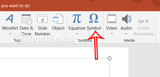 Instructions for inserting square root symbol in Powerpoint Picture 1
