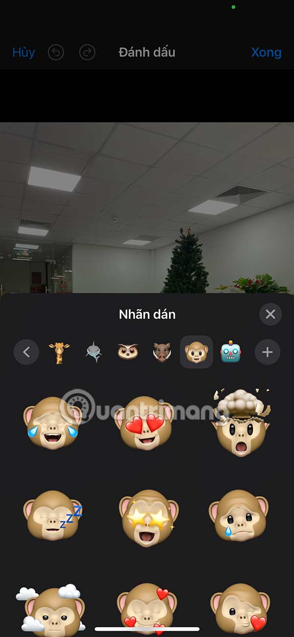 Instructions for inserting stickers into photos on iPhone Picture 6