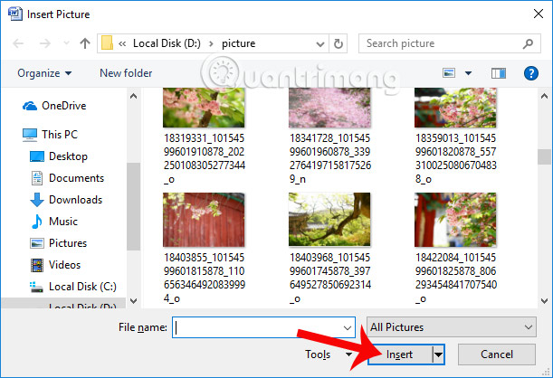 Instructions for inserting text into images in Word - Design banners, greeting cards,... Picture 13
