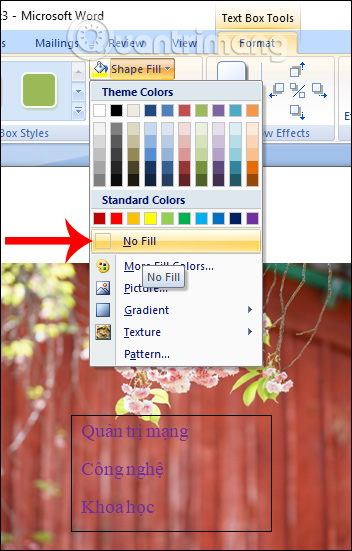 Instructions for inserting text into images in Word - Design banners, greeting cards,... Picture 19