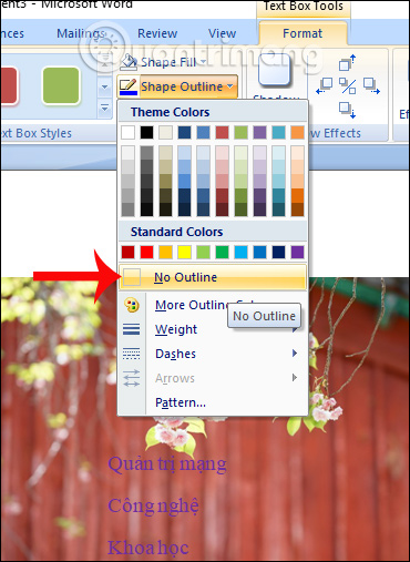 Instructions for inserting text into images in Word - Design banners, greeting cards,... Picture 20