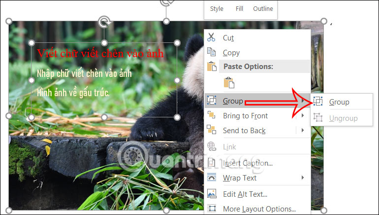 Instructions for inserting text into images in Word - Design banners, greeting cards,... Picture 6