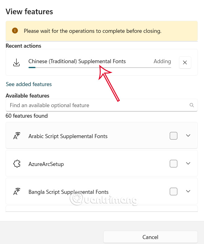 Instructions for installing and removing optional features in Windows 11 Picture 5