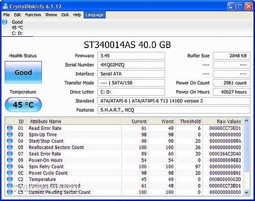 Instructions for installing and using CrystalDiskInfo to check hard drives Picture 9
