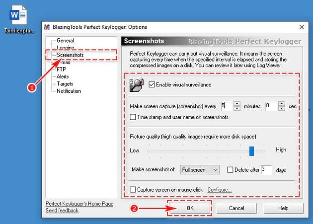 Picture 13 of Instructions for installing and using Perfect Keylogger