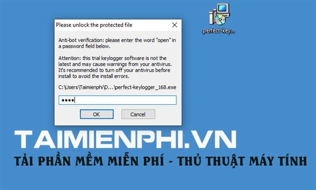 Picture 3 of Instructions for installing and using Perfect Keylogger