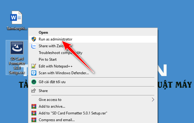 Picture 1 of Instructions for installing and using SD Formatter