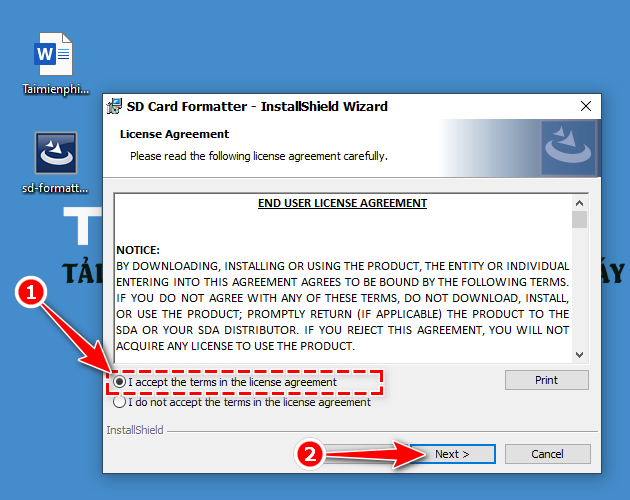 Picture 3 of Instructions for installing and using SD Formatter