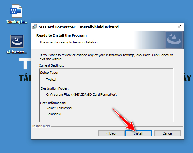 Picture 5 of Instructions for installing and using SD Formatter