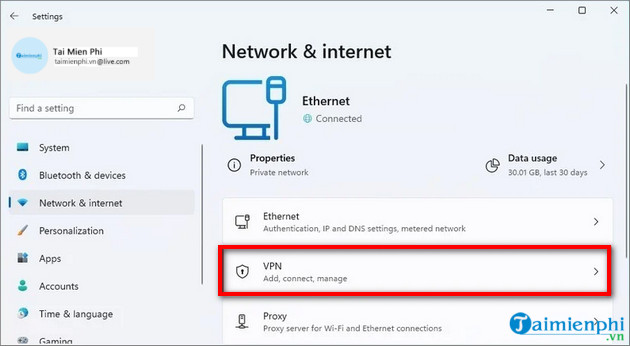 Instructions for installing and using VPN on Windows 11 Picture 9