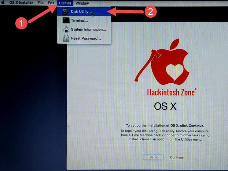 Instructions for installing Mac OS on laptop using USB Picture 11