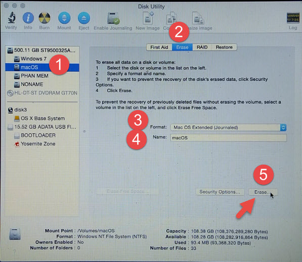 Instructions for installing Mac OS on laptop using USB Picture 12