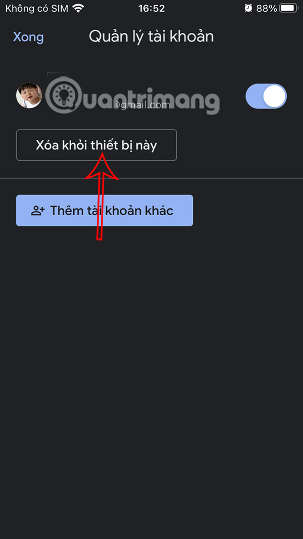 Instructions for logging out of Mail on iPhone Picture 12