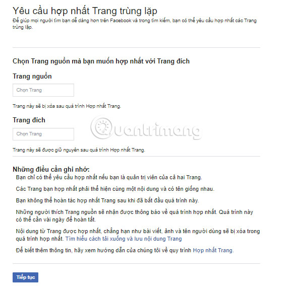 Instructions for merging Facebook Fanpage pages quickly and simply Picture 5