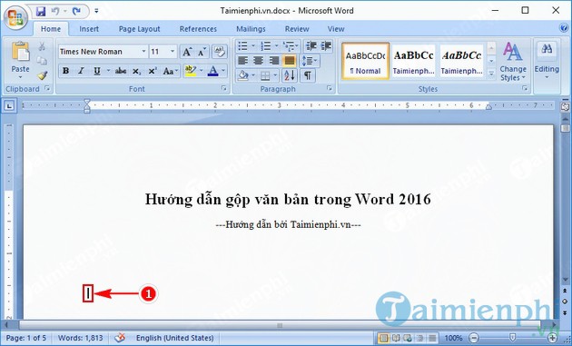 Instructions for merging text in Word 2016 easily Picture 1