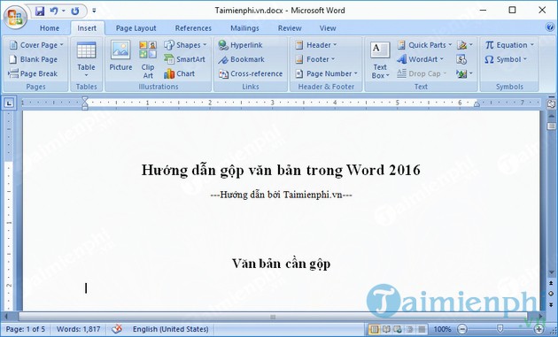 Instructions for merging text in Word 2016 easily Picture 5