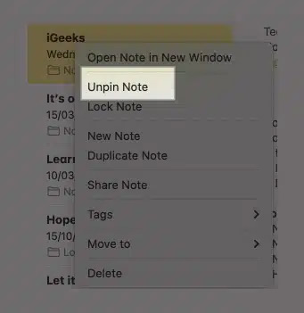 How to pin notes on Apple Notes - Mark important notes Picture 12