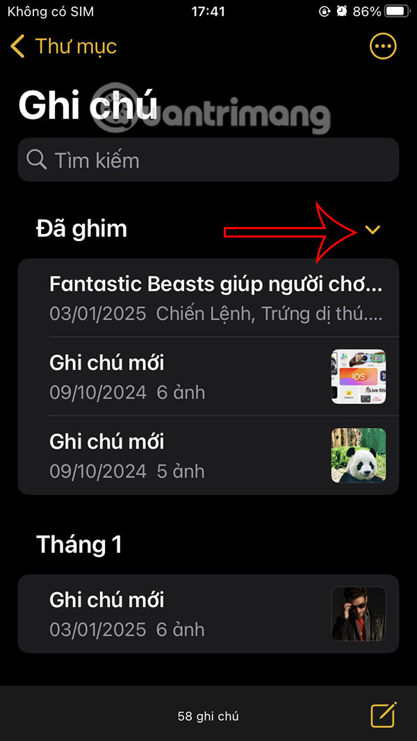 How to pin notes on Apple Notes - Mark important notes Picture 6