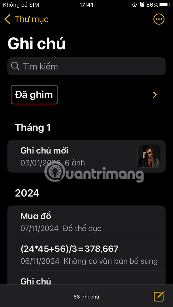 How to pin notes on Apple Notes - Mark important notes Picture 7