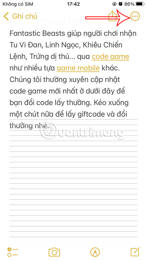 How to pin notes on Apple Notes - Mark important notes Picture 8