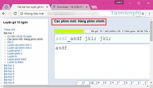 Instructions for practicing fast keyboard typing, effective 10-finger typing Picture 11