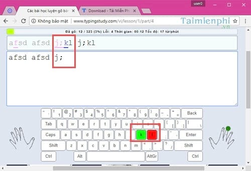 Instructions for practicing fast keyboard typing, effective 10-finger typing Picture 12