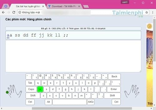 Instructions for practicing fast keyboard typing, effective 10-finger typing Picture 9