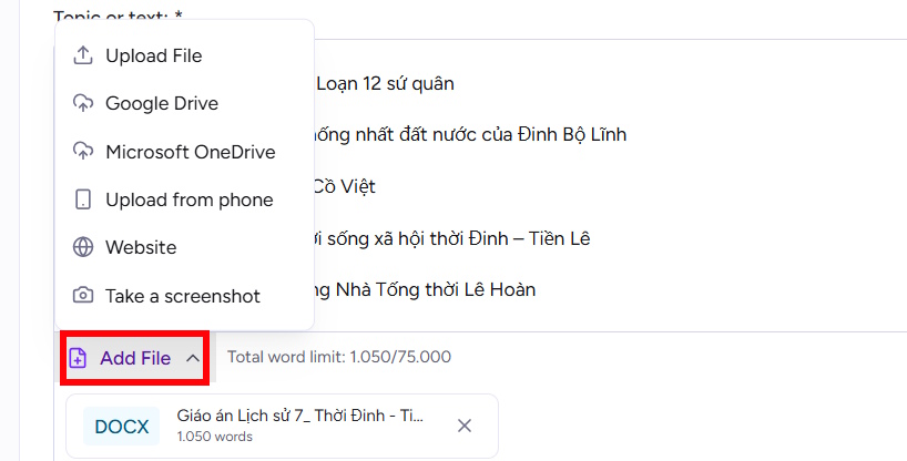 Instructions on how to quickly create worksheets on Magic School Picture 2