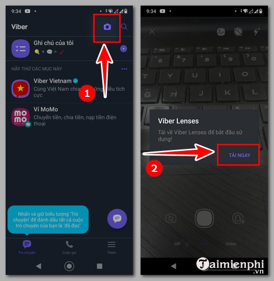 Instructions for recording face filter videos on Viber Picture 1