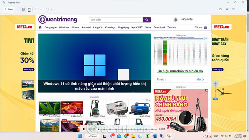Instructions for recording screen using Snipping Tool on Windows 11 Picture 5