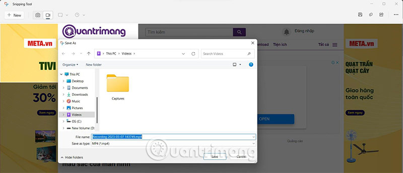Instructions for recording screen using Snipping Tool on Windows 11 Picture 6