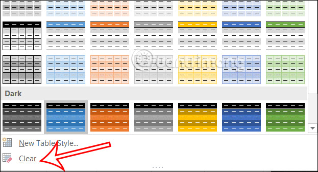 Picture 2 of Instructions on how to remove table formatting in Excel