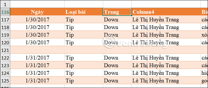 Picture 7 of Instructions on how to remove table formatting in Excel