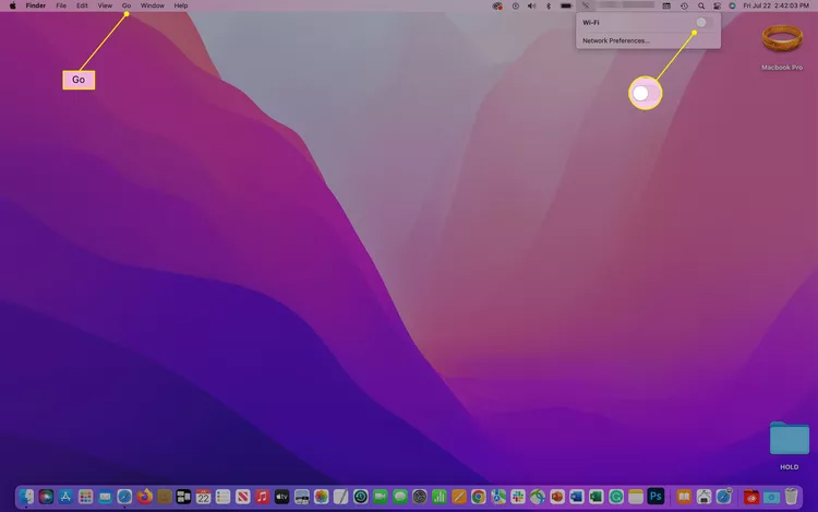 Picture 3 of Instructions on how to reset network settings on a Mac