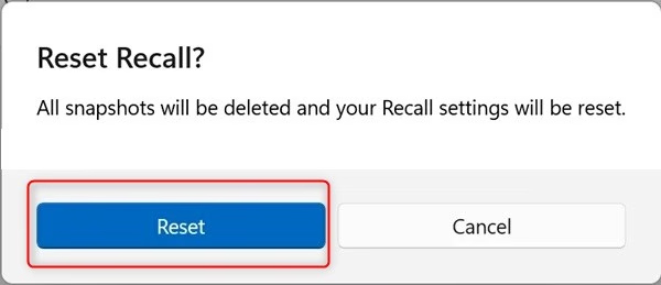 Instructions for resetting Recall in Windows 11 Picture 3