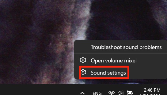 Instructions on how to reset Windows 11 sound settings. Picture 1