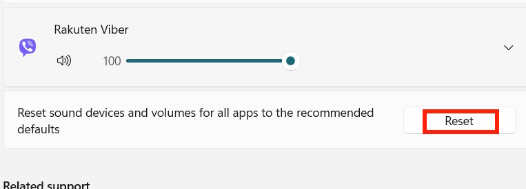 Instructions on how to reset Windows 11 sound settings. Picture 3