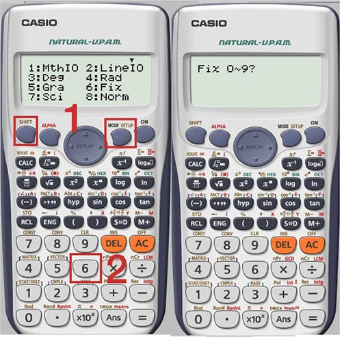 Instructions for rounding numbers on Casio calculators Picture 1