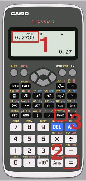 Instructions for rounding numbers on Casio calculators Picture 5