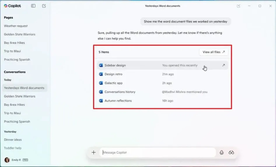 Guide to searching for files using Copilot on Windows 11 Picture 3
